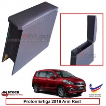 Proton Ertiga 2016 4' Plywood PVC Armrest Center Console Box (Black)